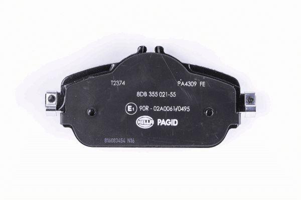 Jeu de 4 plaquettes de frein HELLA PAGID 8DB 355 021-551