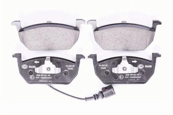 Jeu de 4 plaquettes de frein HELLA PAGID 8DB 355 021-951
