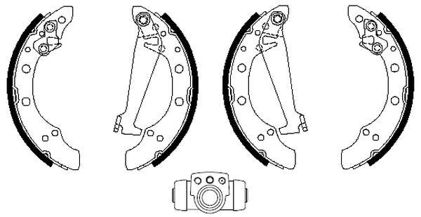 Kit de freins à tambours HELLA PAGID 8DB 355 003-351