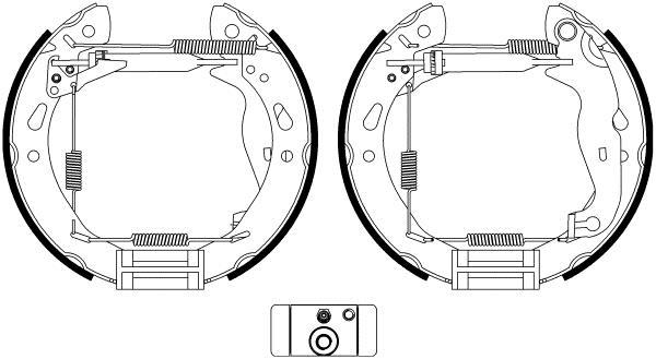 Kit de freins à tambours HELLA PAGID 8DB 355 022-921