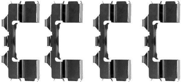 Kit d'accessoires, plaquette de frein à disque HELLA PAGID 8DZ 355 202-301