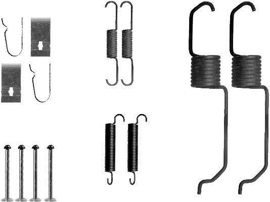 Kit d'accessoires, mâchoire de frein HELLA PAGID 8DZ 355 200-961