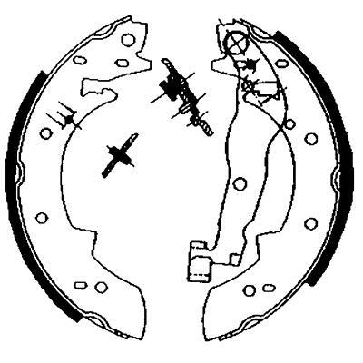 Jeu de 4 mâchoires de frein HELLA PAGID 8DB 355 000-731