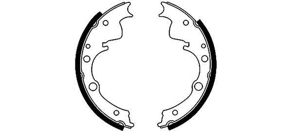 Jeu de 4 mâchoires de frein HELLA PAGID 8DB 355 000-751