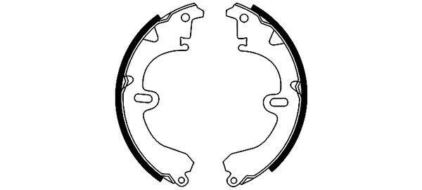 Jeu de 4 mâchoires de frein HELLA PAGID 8DB 355 000-871