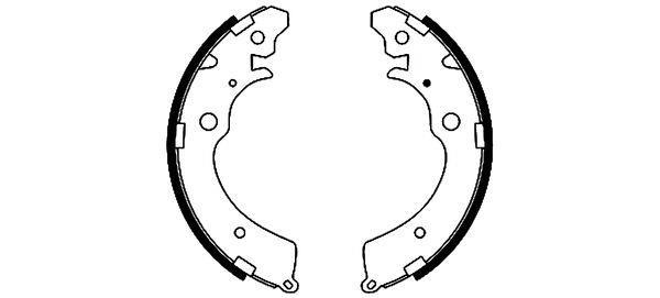 Jeu de 4 mâchoires de frein HELLA PAGID 8DB 355 001-481
