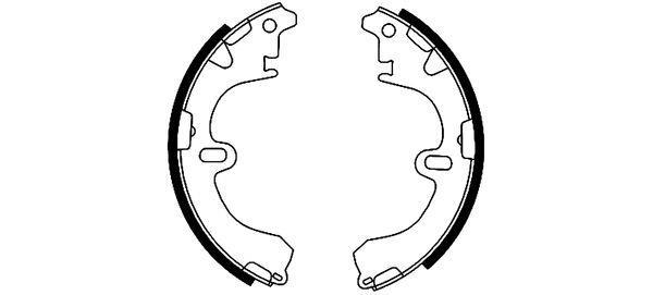 Jeu de 4 mâchoires de frein HELLA PAGID 8DB 355 000-241