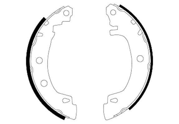 Jeu de 4 mâchoires de frein HELLA PAGID 8DB 355 001-891