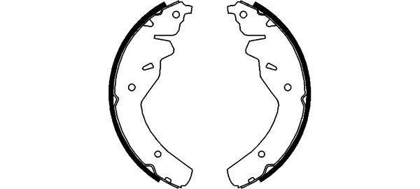 Jeu de 4 mâchoires de frein HELLA PAGID 8DB 355 001-871