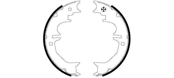 Jeu de mâchoires de frein à main HELLA PAGID 8DA 355 050-711