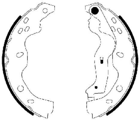 Jeu de 4 mâchoires de frein HELLA PAGID 8DB 355 003-041