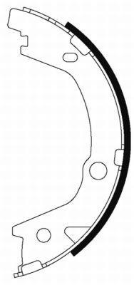 Jeu de mâchoires de frein à main HELLA PAGID 8DA 355 050-141