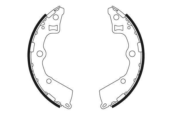 Jeu de 4 mâchoires de frein HELLA PAGID 8DB 355 000-411
