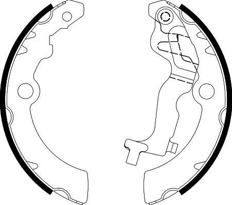 Jeu de 4 mâchoires de frein HELLA PAGID 8DB 355 000-501