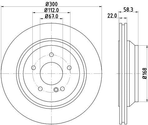 Disque de frein HELLA PAGID 8DD 355 122-021 Disque de frein HELLA PAGID 8DD 355 122-021