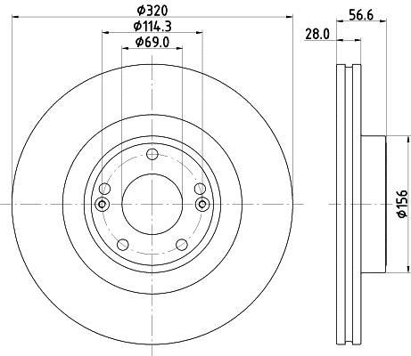 Disque de frein HELLA PAGID 8DD 355 122-461 Disque de frein HELLA PAGID 8DD 355 122-461