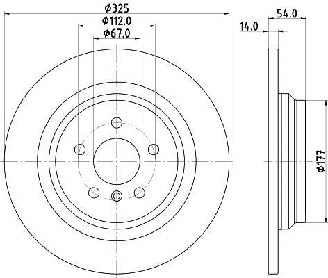 Disque de frein HELLA PAGID 8DD 355 122-861 Disque de frein HELLA PAGID 8DD 355 122-861