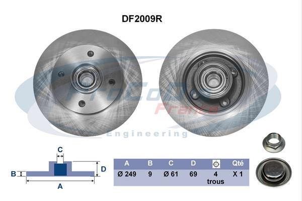 Disques de frein PROCODIS FRANCE ref. DF2009R