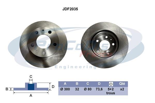 Disques de frein PROCODIS FRANCE JDF2035