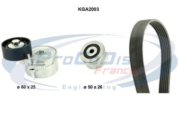 Kit de correias trapezoidais estriadas PROCODIS FRANCE ref. KGA2003