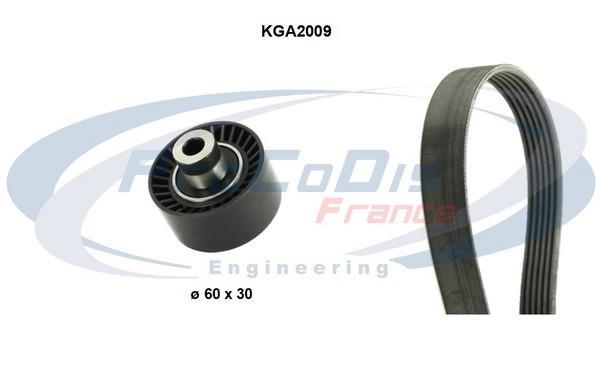Kit de correias trapezoidais estriadas PROCODIS FRANCE ref. KGA2009