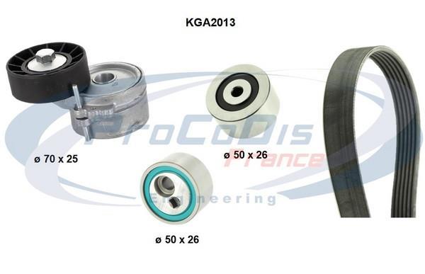 Kit de correias trapezoidais estriadas PROCODIS FRANCE ref. KGA2013