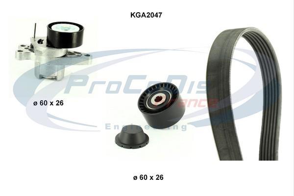 Kit de courroie d'accessoire (Courroie d’alternateur) PROCODIS FRANCE KGA2047