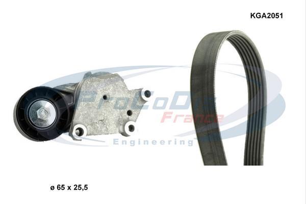 Kit de courroie d'accessoire (Courroie d’alternateur) PROCODIS FRANCE ref. KGA2051