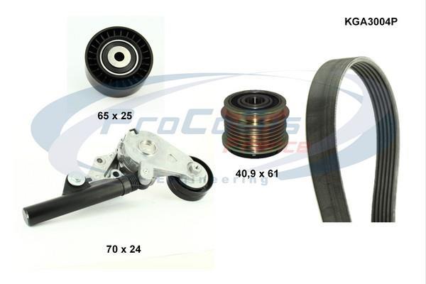 Kit de courroie d'accessoire (Courroie d’alternateur) PROCODIS FRANCE ref. KGA3004P