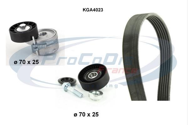 Kit de courroie d'accessoire (Courroie d’alternateur) PROCODIS FRANCE ref. KGA4023