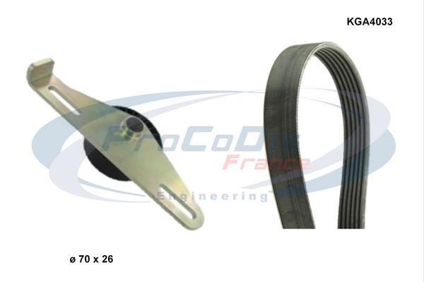 Kit de courroie d'accessoire (Courroie d’alternateur) PROCODIS FRANCE ref. KGA4033