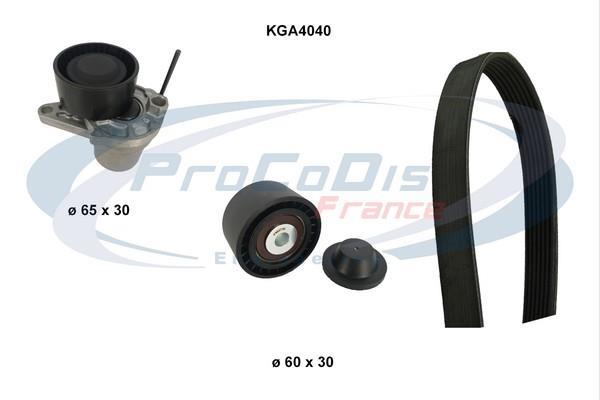 Kit de courroie d'accessoire (Courroie d’alternateur) PROCODIS FRANCE ref. KGA4040