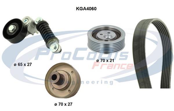 Kit de courroie d'accessoire (Courroie d’alternateur) PROCODIS FRANCE KGA4060