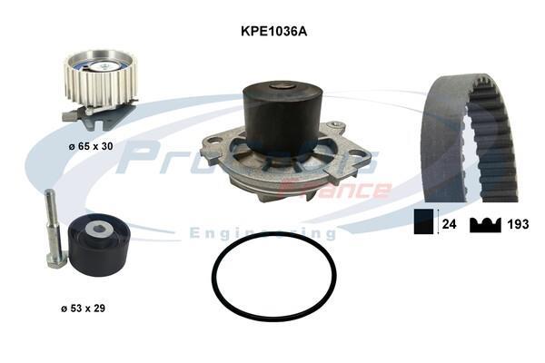 Pompe à eau + kit de courroie de distribution (Kit courroie de distribution) PROCODIS FRANCE ref. KPE1036A