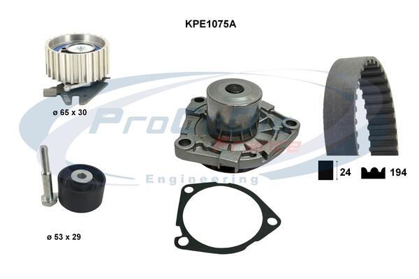 Pompe à eau + kit de courroie de distribution (Kit courroie de distribution) PROCODIS FRANCE ref. KPE1075A