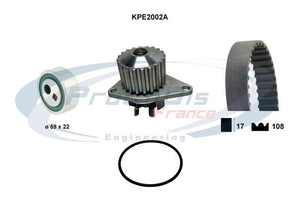 Bomba de agua + kit correa distribución PROCODIS FRANCE ref. KPE2002A