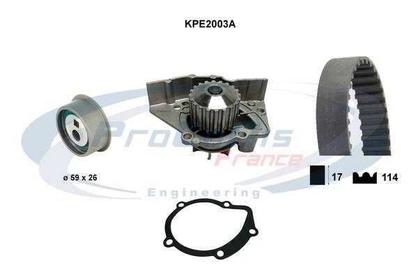 Bomba de agua + kit correa distribución PROCODIS FRANCE ref. KPE2003A