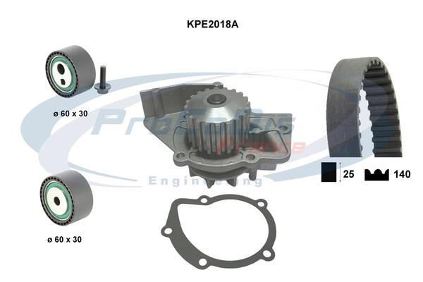 Pompe à eau + kit de courroie de distribution (Kit courroie de distribution) PROCODIS FRANCE ref. KPE2018A