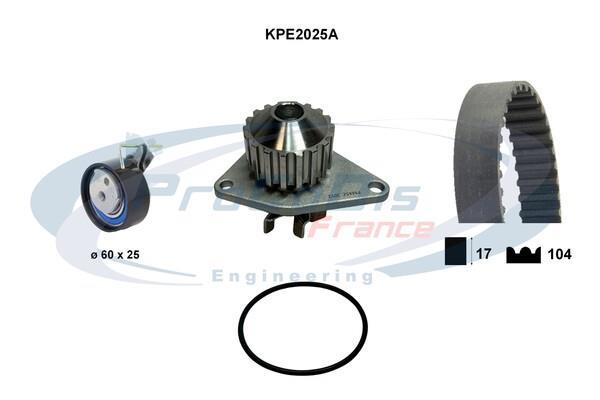 Pompe à eau + kit de courroie de distribution (Kit courroie de distribution) PROCODIS FRANCE ref. KPE2025A