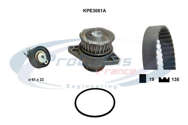 Pompe à eau + kit de courroie de distribution (Kit courroie de distribution) PROCODIS FRANCE ref. KPE3051A