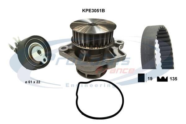 Pompe à eau + kit de courroie de distribution (Kit courroie de distribution) PROCODIS FRANCE ref. KPE3051B