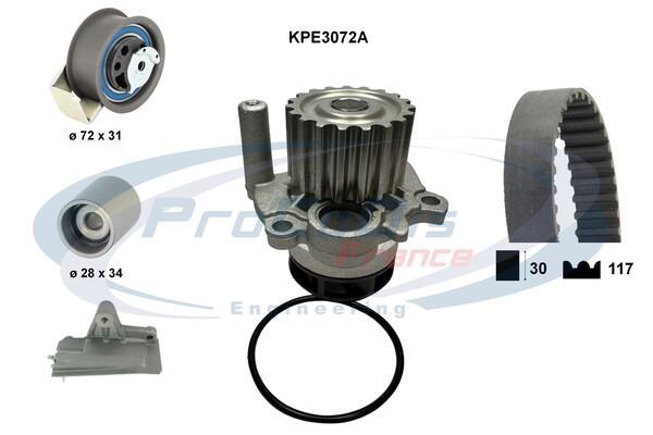 Bomba de agua + kit correa distribución PROCODIS FRANCE ref. KPE3072A