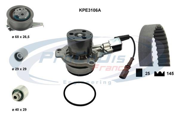 Pompe à eau + kit de courroie de distribution (Kit courroie de distribution) PROCODIS FRANCE KPE3106A
