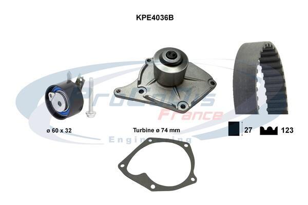 Pompe à eau + kit de courroie de distribution (Kit courroie de distribution) PROCODIS FRANCE ref. KPE4036B