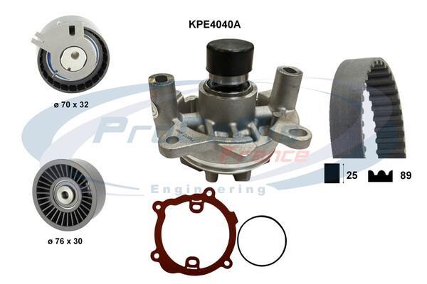 Pompe à eau + kit de courroie de distribution (Kit courroie de distribution) PROCODIS FRANCE ref. KPE4040A