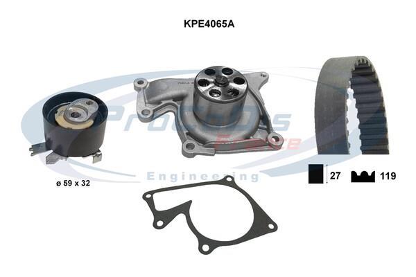 Pompe à eau + kit de courroie de distribution (Kit courroie de distribution) PROCODIS FRANCE ref. KPE4065A