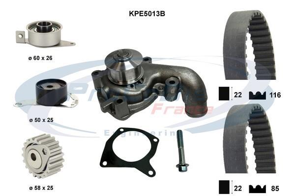 Bomba de agua + kit correa distribución PROCODIS FRANCE ref. KPE5013B