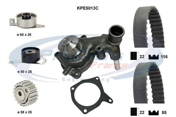 Bomba de agua + kit correa distribución PROCODIS FRANCE ref. KPE5013C