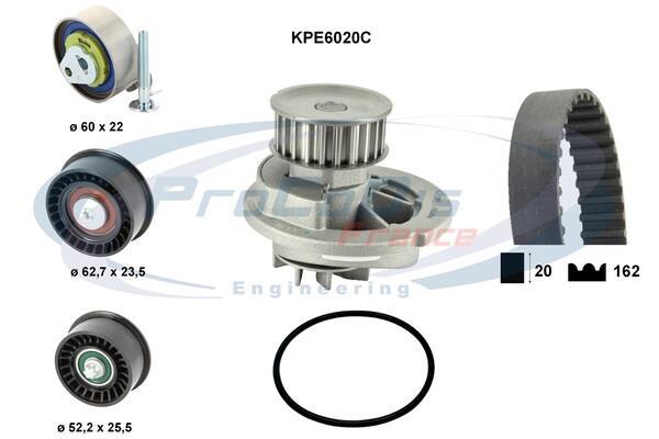 Bomba de agua + kit correa distribución PROCODIS FRANCE ref. KPE6020C