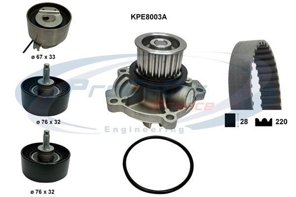 Bomba de agua + kit correa distribución PROCODIS FRANCE ref. KPE8003A
